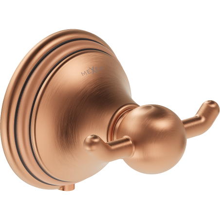 Mexen Lusso dvojitý háček na ručník, starožitná měď - 70A16812-45