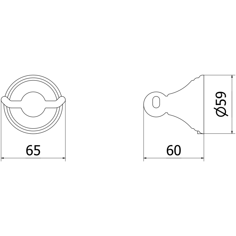 Mexen Lusso dvojitý háček na ručník, starožitný bronz - 70A16812-30
