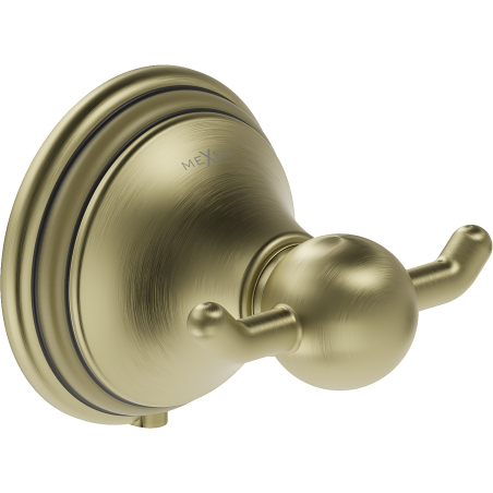 Mexen Lusso dvojitý háček na ručník, starožitný bronz - 70A16812-30