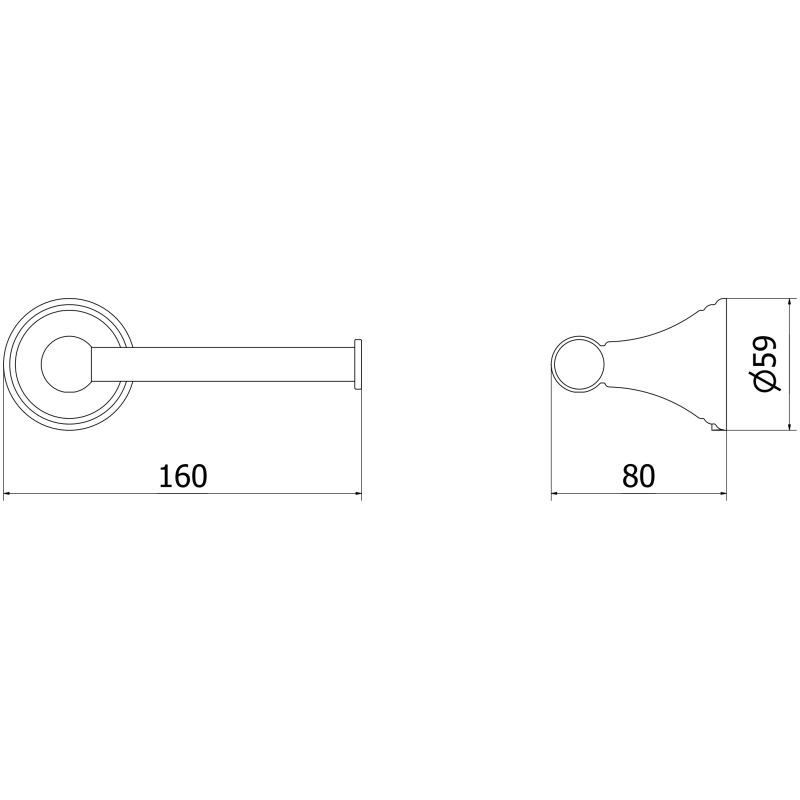 Mexen Lusso držák na toaletní papír, starožitná měď - 70A16825-45