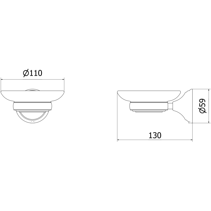 Mexen Lusso mýdlová miska, černá antická - 70A16855-79