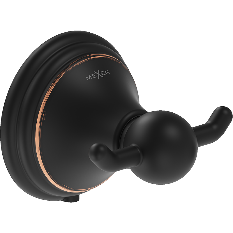 Mexen Lusso dvojitý háček na ručníky, černý antický - 70A16812-79