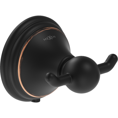 Mexen Lusso dvojitý háček na ručníky, černý antický - 70A16812-79