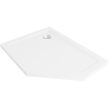 Mexen Flat pentagonální sprchová vanička slim levá 90 x 80 cm, bílá, sifon chrom - 41P108090L