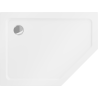 Mexen Flat slim pětiúhelníkový sprchový kout levý 100 x 80 cm, bílý, chromovaný sifon - 41P108010L