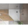 Mexen Flat slim pětiúhelníkový sprchový kout 100 x 100 cm, bílý, sifon chrom - 41P101010