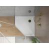 Mexen Flat slim pětiúhelníkový sprchový kout 90 x 90 cm, bílý, sifon zlatý - 41P109090-G