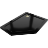 Mexen Flat brodzik pětiúhelníkový slim pravý 100 x 90 cm, černý, sifon zlatý - 41P709010R-G