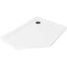 Mexen Flat sprchová vanička pětiúhelníková slim pravá 100 x 80 cm, bílá, sifon černý - 41P108010R-B