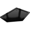 Mexen Flat pentagonální sprchová vanička slim pravá 100 x 90 cm, černá, sifon černý - 41P709010R-B
