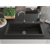 Mexen Slido granitový jednodřez 900 x 500 mm, černý/zlatý metalický, chromovaný sifon - 6528901005-75