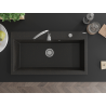 Mexen Slido granitový jednodřez 900 x 500 mm, černý/zlatý metalický, chromovaný sifon - 6528901005-75