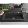 Mexen Slido granitový jednodřez 900 x 500 mm, černý tečkovaný, chromový sifon - 6528901005-75 - 6528901005-76