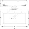 Mexen Slido granitový jednodřez 900 x 500 mm, béžový, černý sifon - 6528901005-69-B