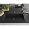 Mexen Slido granitový jednodřez 900 x 500 mm, černý/zlatý metalik, černý sifon - 6528901005-75-B