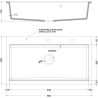 Mexen Slido granitový dřez jednodřez 900 x 500 mm, černý, černý sifon - 6528901005-77-B