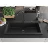 Mexen Slido granitový dřez jednodřez 900 x 500 mm, černý, černý sifon - 6528901005-77-B