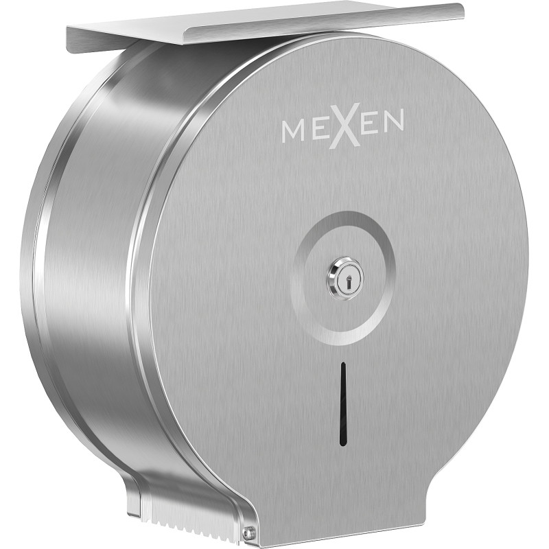 Mexen Spira-U+ kontejner na toaletní papír s poličkou na telefon, inox - 70K541-01