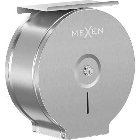 Mexen Spira-U+ kontejner na toaletní papír s poličkou na telefon, inox - 70K541-01