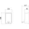 Mexen Purio-U dávkovač tekutého mýdla 800 ml, inox - 70K631-01