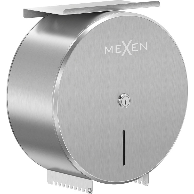 Mexen Spira-H+ držák na toaletní papír s policí na telefon, inox - 70K561-01
