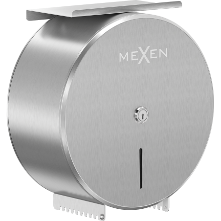 Mexen Spira-H+ držák na toaletní papír s policí na telefon, inox - 70K561-01