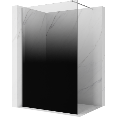 Mexen Kioto sprchová stěna Walk-in 120 x 200 cm, černé ombre 8 mm, chrom - 800-120-101-01-76
