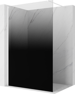 Mexen Kioto sprchová zástěna Walk-in 100 x 200 cm, černá ombre 8 mm, bílá - 800-100-101-20-76