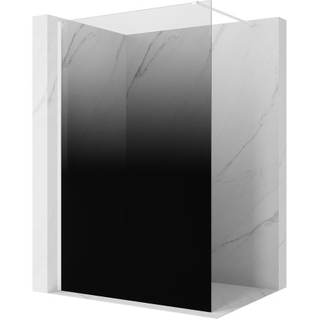Mexen Kioto sprchová stěna Walk-in 110 x 200 cm, černé ombre 8 mm, bílá - 800-110-101-20-76