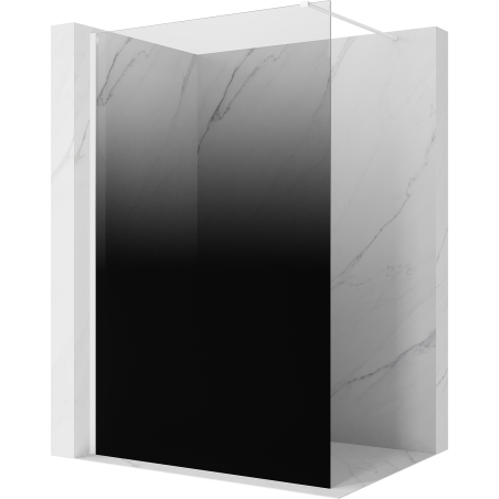 Mexen Kioto sprchová stěna Walk-in 120 x 200 cm, černé ombre 8 mm, bílá - 800-120-101-20-76