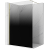 Mexen Kioto sprchová stěna Walk-in 100 x 200 cm, ombre černá 8 mm, zlatá - 800-100-101-50-76