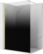 Mexen Kioto sprchová stěna Walk-in 150 x 200 cm, černá ombre 8 mm, zlatá - 800-150-101-50-76