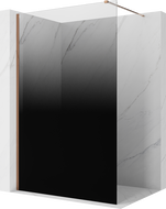 Mexen Kioto sprchová stěna Walk-in 80 x 200 cm, ombre černá 8 mm, růžové zlato - 800-080-101-60-76