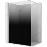 Mexen Kioto sprchová stěna Walk-in 90 x 200 cm, ombre černá 8 mm, růžové zlato - 800-090-101-60-76