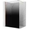 Mexen Kioto Sprchová stěna Walk-in 120 x 200 cm, černý ombre 8 mm, růžové zlato - 800-120-101-60-76