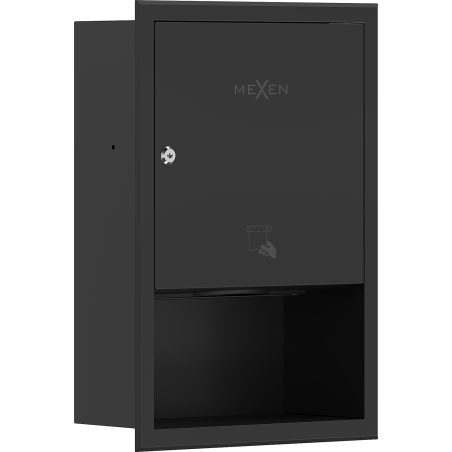 Mexen Linox vestavěný držák na papírové ručníky, černý mat - 70K003-70