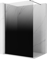 Mexen Kioto sprchová stěna Walk-in 120 x 200 cm, ombre černá 8 mm, broušená gun gray - 800-120-101-66-76