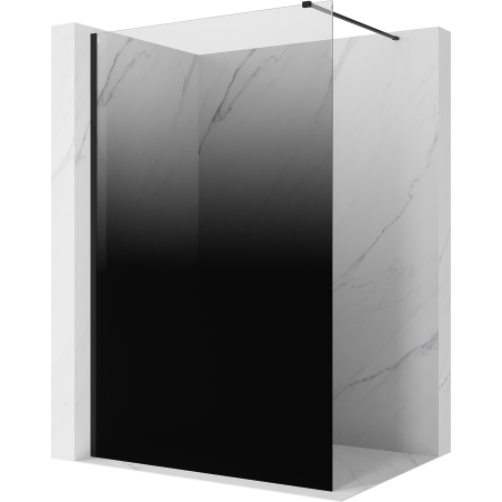 Mexen Kioto sprchová stěna Walk-in 100 x 200 cm, černé ombre 8 mm, černá - 800-100-101-70-76