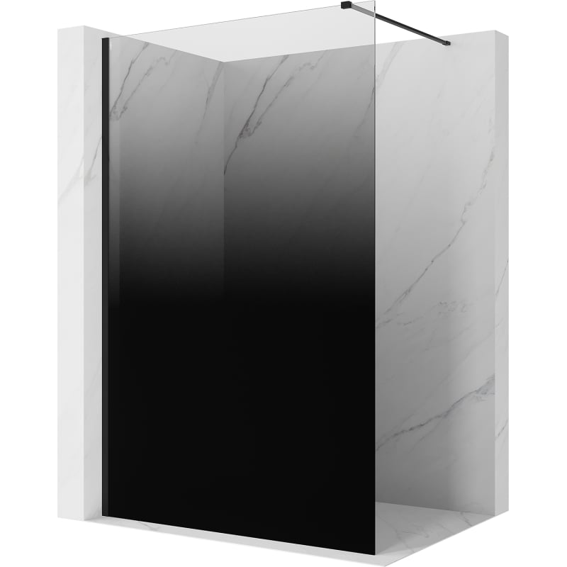 Mexen Kioto sprchová stěna Walk-in 120 x 200 cm, černá ombre 8 mm, černá - 800-120-101-70-76