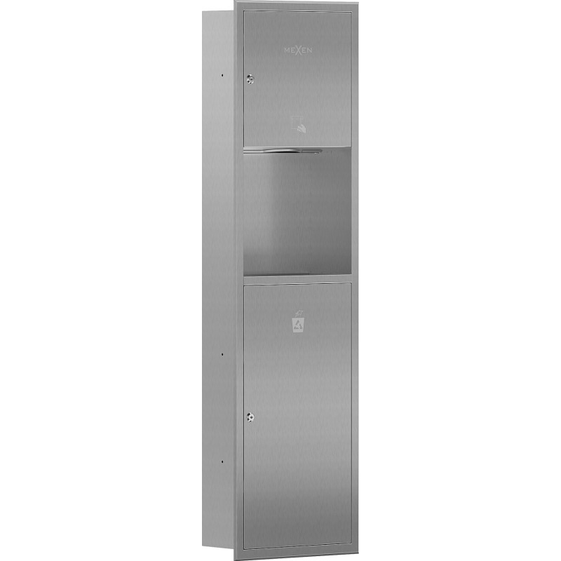 Mexen Linox vestavný zásobník na papírové ručníky s košem, inox - 70K003-01 - 70K002-01