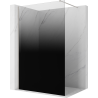 Mexen Kioto sprchová stěna Walk-in 70 x 200 cm, ombre černá 8 mm, kartáčovaný nikl - 800-070-101-97-76