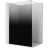 Mexen Kioto sprchová stěna Walk-in 80 x 200 cm, černá ombre 8 mm, kartáčovaný nikl - 800-080-101-97-76