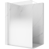 Mexen Kioto sprchová stěna Walk-in 70 x 200 cm, bílé ombre 8 mm, bílá - 800-070-101-20-86
