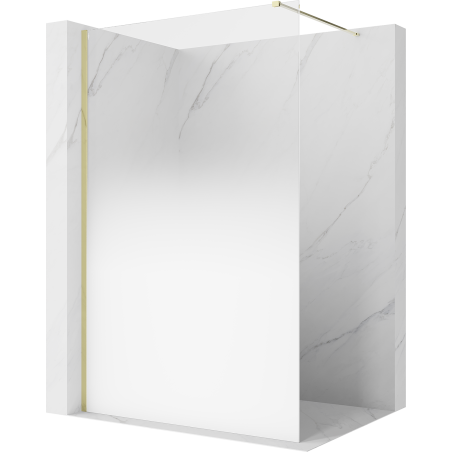 Mexen Kioto Sprchová stěna Walk-in 70 x 200 cm, bílý ombre 8 mm, zlatá - 800-070-101-50-86