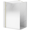 Mexen Kioto sprchová zástěna Walk-in 120 x 200 cm, ombre bílá 8 mm, zlatá - 800-120-101-50-86