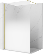 Mexen Kioto sprchová stěna Walk-in 150 x 200 cm, ombre bílá 8 mm, zlatá kartáčovaná - 800-150-101-55-86