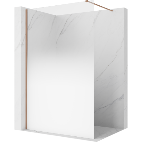 Mexen Kioto Sprchová stěna Walk-in 110 x 200 cm, bílý ombre 8 mm, kartáčovaná měď - 800-110-101-65-86