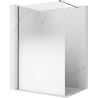 Mexen Kioto sprchová stěna Walk-in 70 x 200 cm, bílý ombre 8 mm, kartáčovaná gun šedá - 800-070-101-66-86