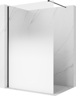 Mexen Kioto sprchová stěna Walk-in 130 x 200 cm, bílá ombre 8 mm, černá - 800-130-101-70-86