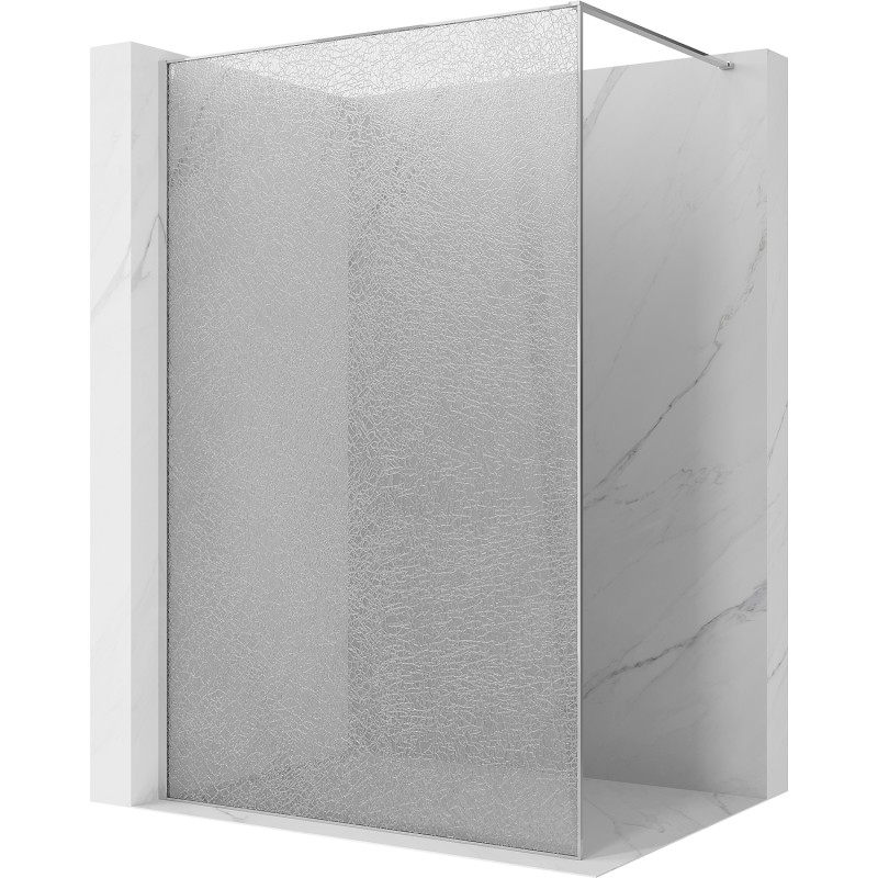 Mexen Kioto sprchová stěna Walk-in 100 x 200 cm, crackle transparent 12 mm, chrom - 800-100-101-01-04-X